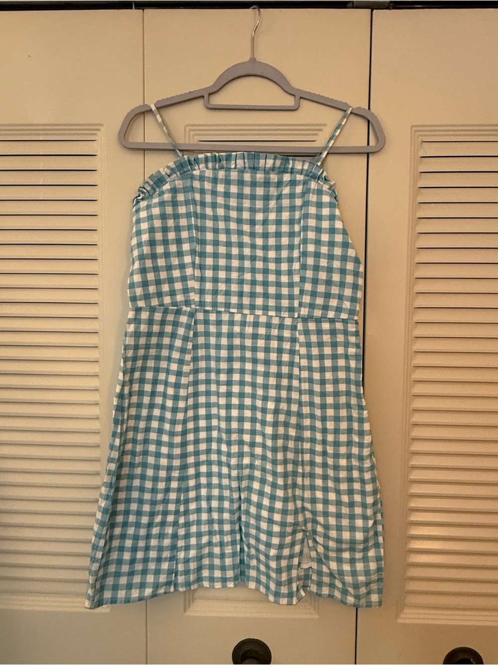 Blue Gingham Kids Romper - Youth Casual Bottoms